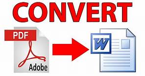 How to convert PDF file to .doc / .docx (Word) file - Tutorial