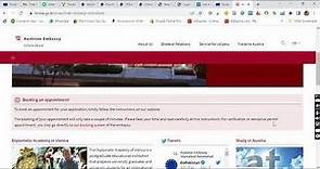 How to Book Online Appointment in Austrian Embassy