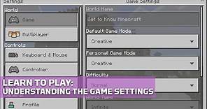 Understanding the Game Settings in Minecraft: Education Edition