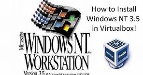 Windows NT 3.51 - Installation in Virtualbox