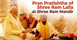 PM Narendra Modi at the Shree Ram Mandir for Pran Pratishtha of Shree Ram Lalla, Ayodhya ji