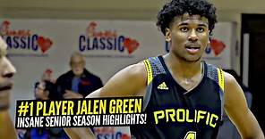 Is Jalen Green The BEST Player In High School!? INSANE Senior Season FULL Highlights!!