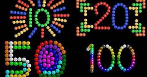 Color Ball Counting Collection - Count to 10, 20, 50 & 100 - The Kids' Picture Show (Learning Video)