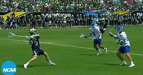 Watch Notre Dame men's lacrosse score an incredible half field goal