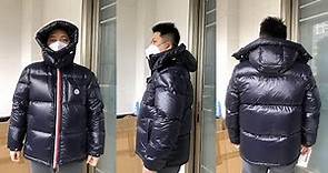 Moncler Montbeliard Short Down Jacket Navy Blue Review + Try On