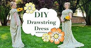 DIY Regency Drawstring Dress - With Pattern
