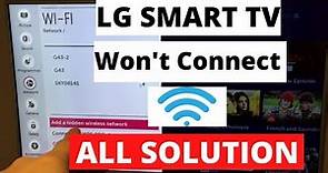 How to Fix LG Smart TV won't Connect to Wifi - Fix it Now