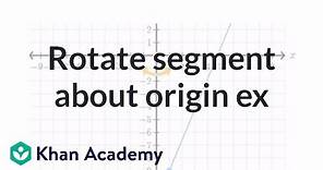 Rotating segment about origin example | Transformations | Geometry | Khan Academy