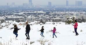 Las Vegas gets first significant snow for years after rare winter storm