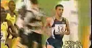 Hicham El Guerrouj sets a world record in the mile