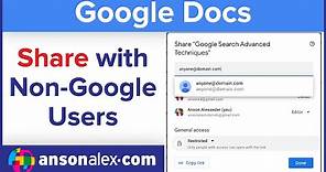 How to Share Google Docs with Non-Google Users