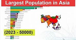 Asia's Population by Country (2023 - 50000) Most Populated Countries in Asia
