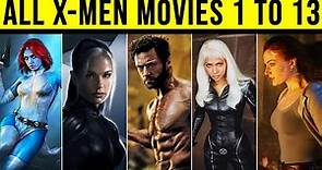 All X MEN movies in chronological order