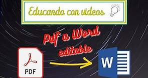 😍 Cómo convertir PDF a WORD editable online GRATIS con ILovePDF | Tutorial paso a paso