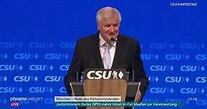 CSU Parteitag: Rede des Parteivorsitzenden Horst Seehofer am 15.09.2018