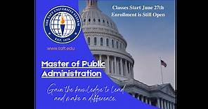 William Howard Taft University Offers a 100% Online Master of Public Administration Degree