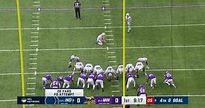 Chase McLaughlin's 26-yard field goal opens scoring in Colts-Vikings
