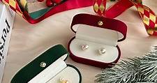 【精緻禮盒】奧地利珍珠耳夾-北極星 禮物 耳環 高級感 耳針