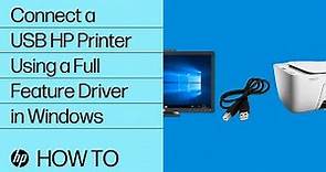 Installing an HP Printer with an Alternate Driver in Windows 7 for a USB Cable Connection