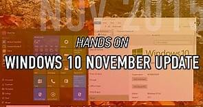 Windows 10 November update: Hands-on demo with new features and changes (version 1511)
