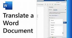 How to Translate a Word document (Supports over 70 languages!)
