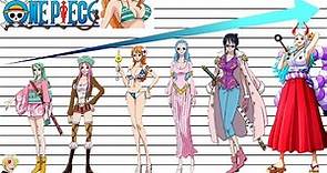 ONE PIECE Exploding Female Character Height Comparison