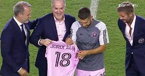 Jordi Alba introduced to Inter Miami fans