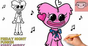 How To Draw Kissy Missy Poppy Playtime | Friday Night Funkin Mod FNF | Step By Step Drawing Tutorial