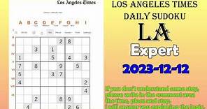 Los Angeles Times Daily Sudoku 2023-12-12 Expert