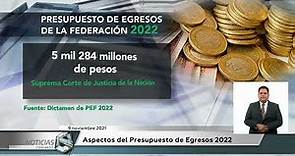 Contenido del dictamen del Presupuesto de Egresos de la Federación para 2022