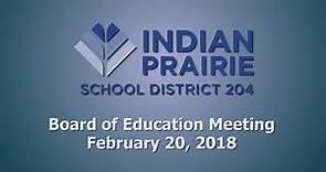 School Board Meeting: 02/20/2018