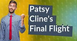 Where did Patsy Cline's plane crash when she died?