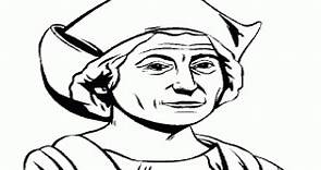Retrato de Cristóbal Colón para colorear, pintar e imprimir