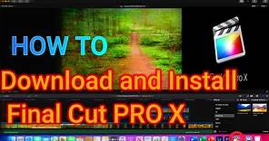 How to Download and Install Final Cut PRO X
