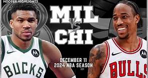 Milwaukee Bucks vs Chicago Bulls Full Game Highlights | Dec 11 | 2024 NBA Season