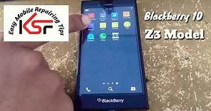 Blackberry 10 Model Z3 delete data | factory reset | hard reset