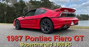 The History of this 1987 Pontiac Fiero GT - 4th Owner - 3800sc Supercharged L67