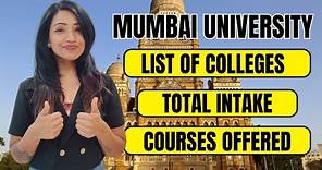 COMPLETE DETAILS OF MUMBAI UNIVERSITY LIST OF COLLEGES | COURSES AVAILABLE | TOTAL NO. OF SEATS