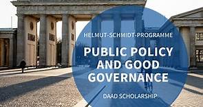 Helmut-Schmidt-Programme (Public Policy and Good Governance)