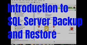 Introduction to SQL Server Database Backup and Restore