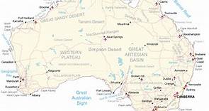 Map of Australia - Cities and Roads - GIS Geography