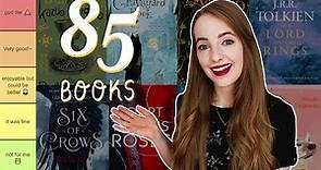 ranking EVERY fantasy book I've ever read 📖 (85 books)