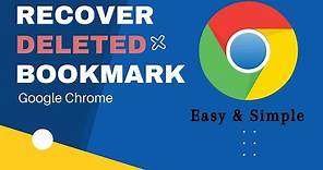 How to Recover Deleted Bookmark on Chrome - (Restore Bookmark)