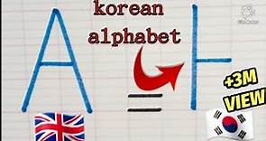learn to write the korean alphabet from A to Z / English handwriting | Calligraphy