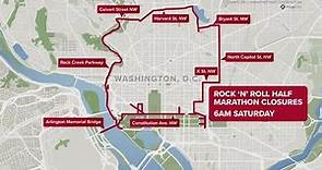 Rock n' Roll Half Marathon road closures