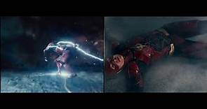 The Flash In Justice League 2021 vs 2017 Highlight Scene Zack Synder vs Joss Whedon Cut Comparison