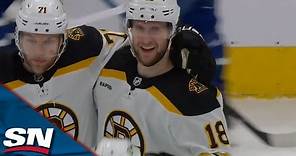 Bruins' Pavel Zacha Scores Back-To-Back Third Period Goals vs. Maple Leafs