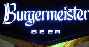 Burgermeister beer sign from 1963 test