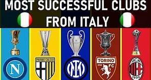 MOST SUCCESSFUL CLUBS FROM ITALY
