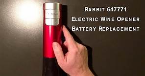 Rabbit Wine Opener Battery Replacement/Repair (Metrokane Model 647771)